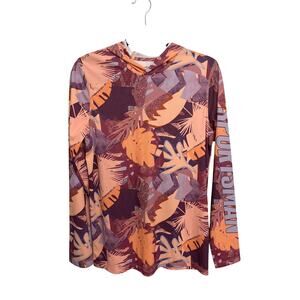 World Wide Sportsman Hoodie Womens XL Tropical 3D Cool Sublimated UPF 50 NWT